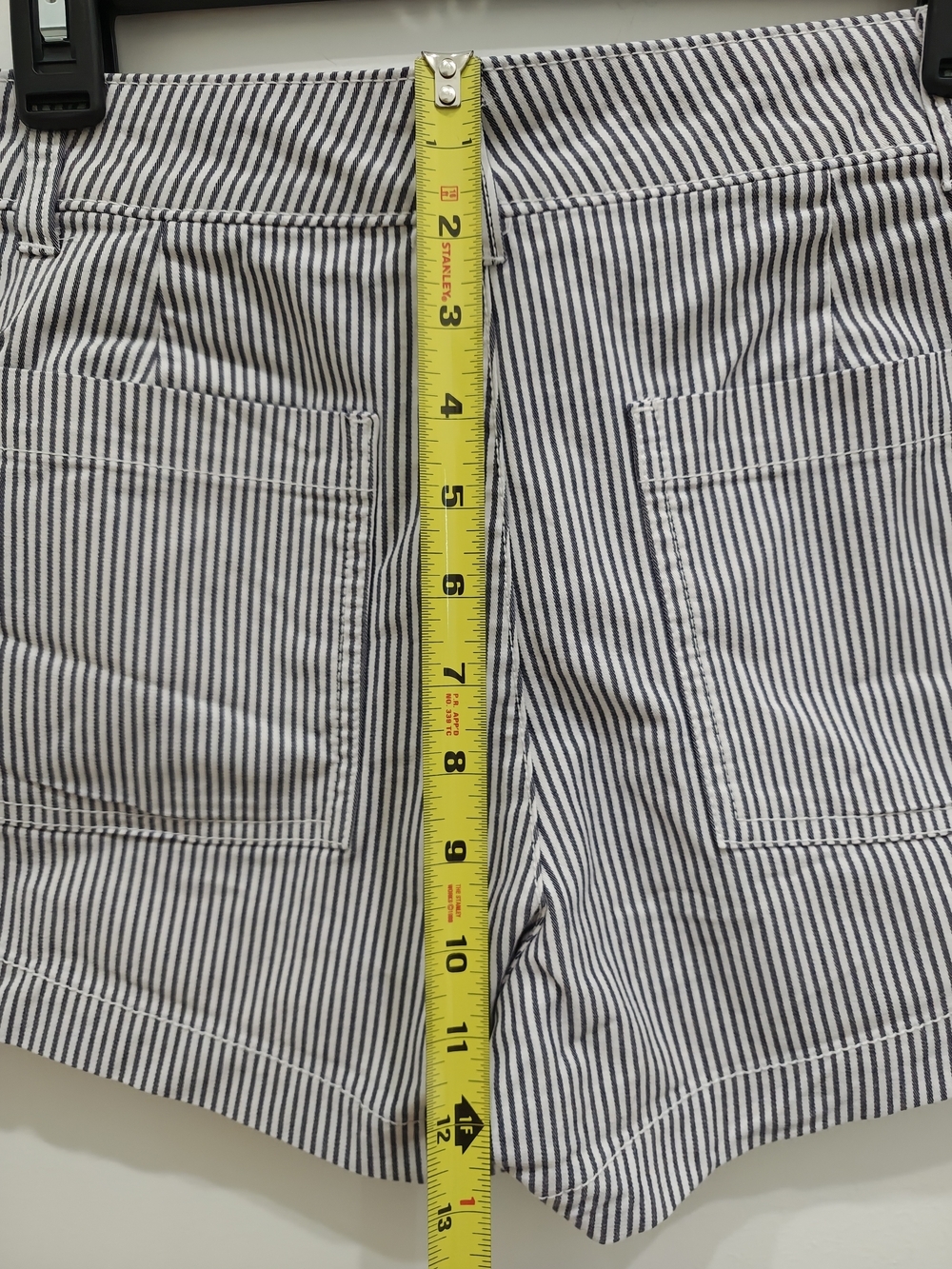 GAP Striped Women's Cotton Blend Shorts - Navy & White - Picture 7 of 8